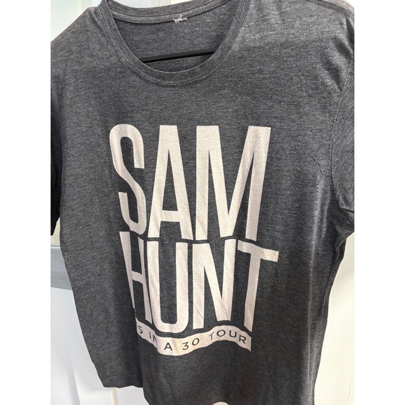 Sam Hunt Tops - Sam Hunt 15 In A 30 Tour Graphic T-Shirt Charcoal Gray Concert Tee Womens Medium